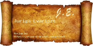 Juriga Evariszt névjegykártya
